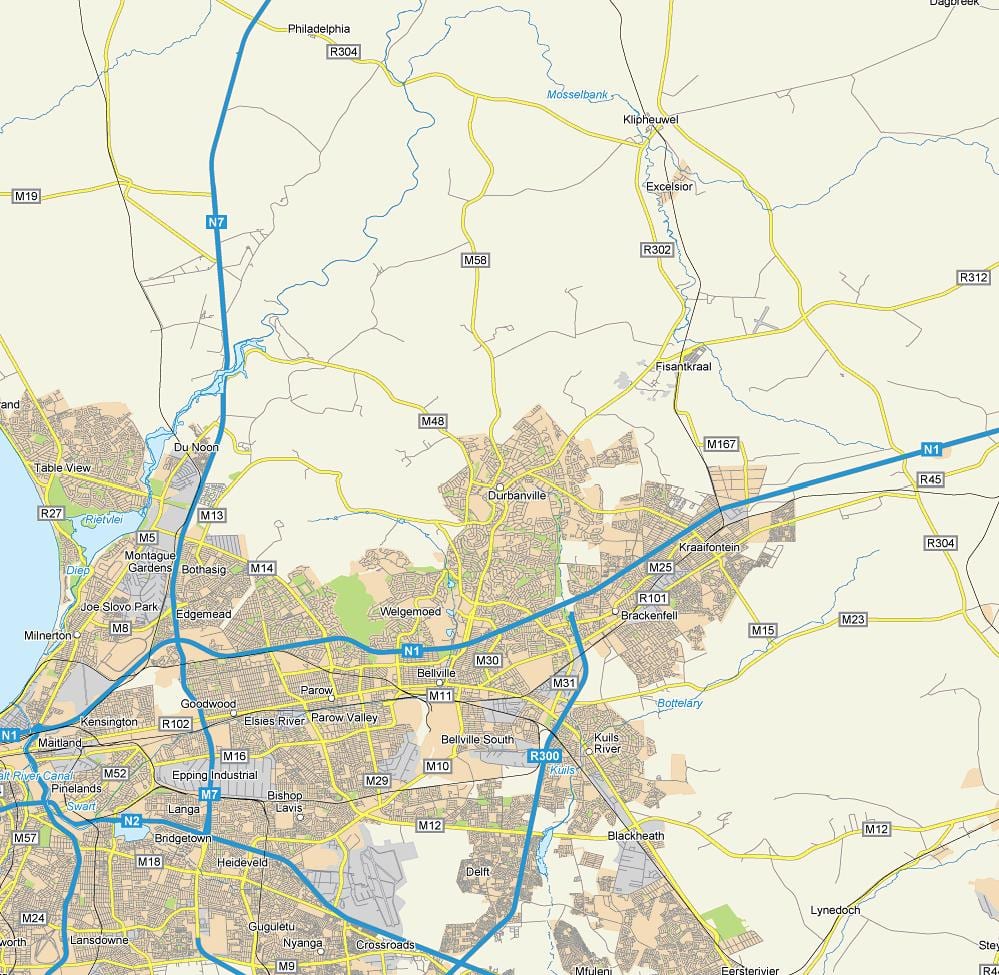 карта дурбанвиль передмісті