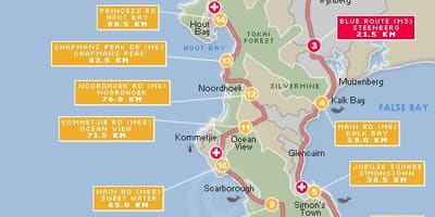 Карта маршруту Кейп Аргус 