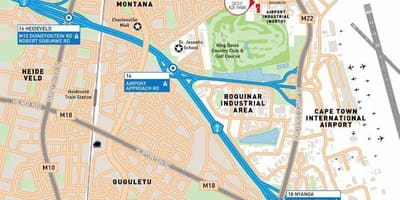 Карта індустрія аеропорту Кейптаун